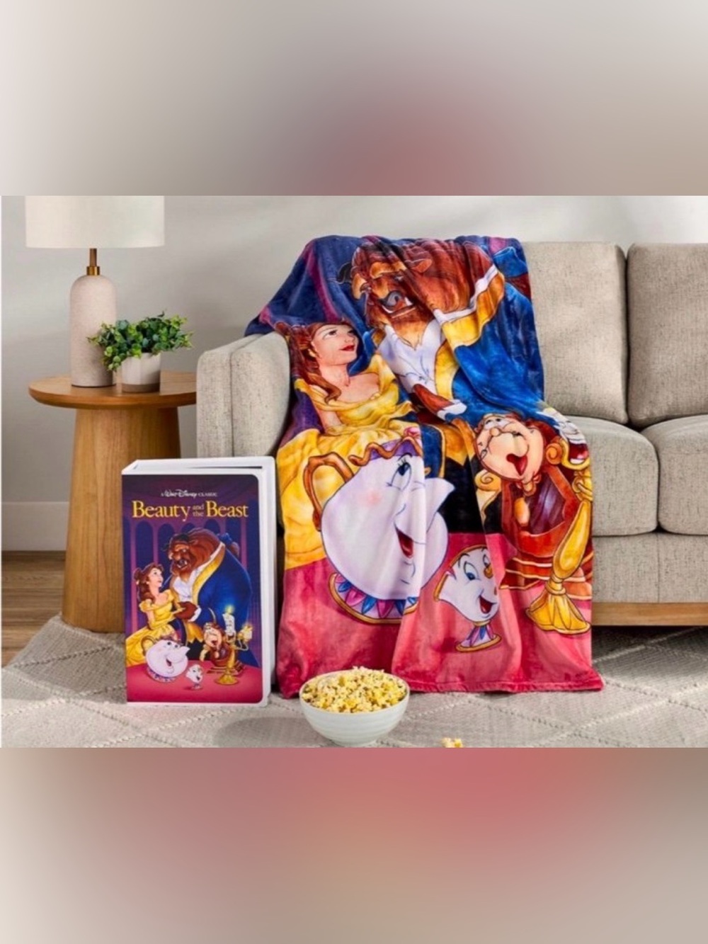Disney Beauty and the Beast VHS Blanket